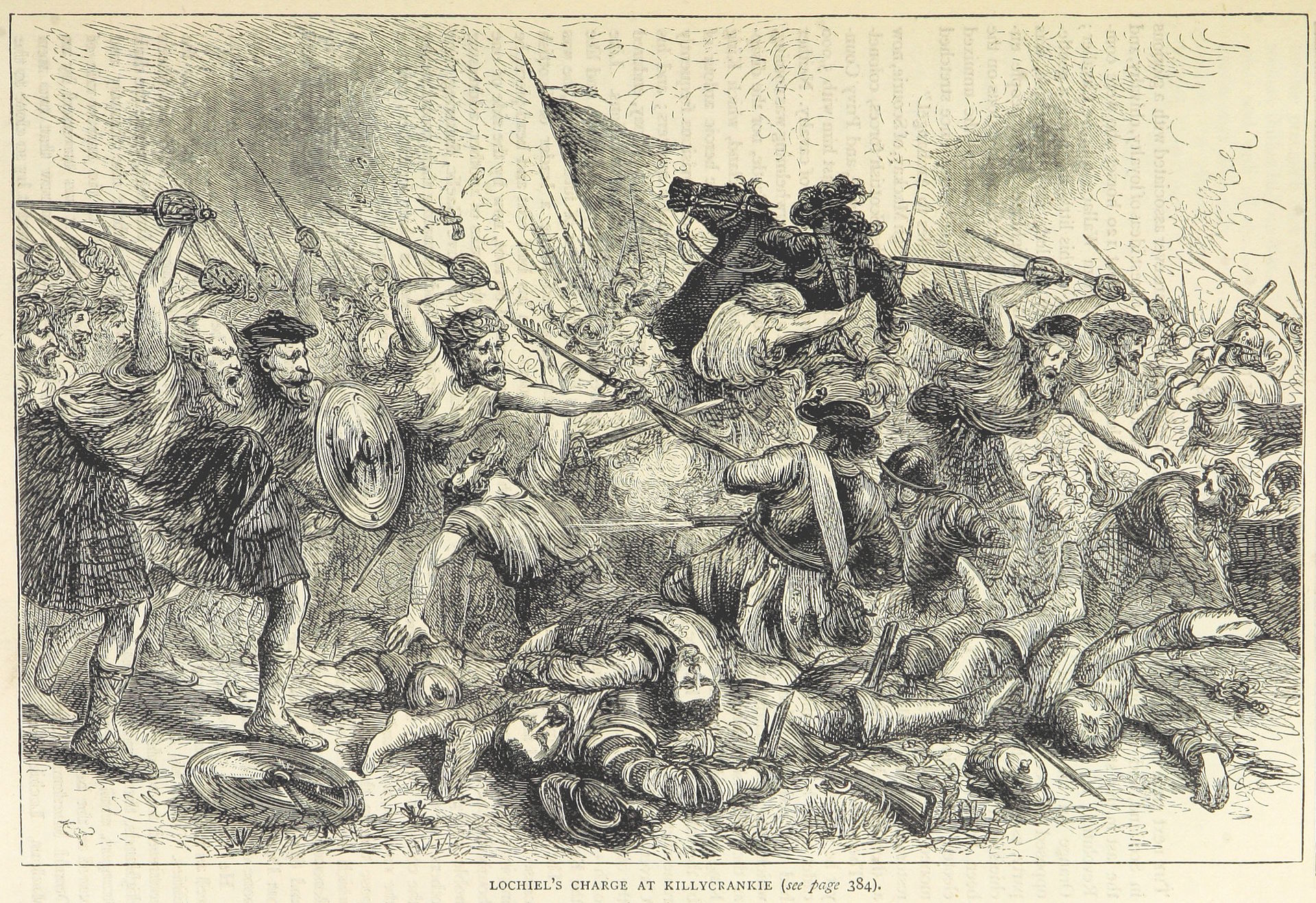 Print of Lochiel's charge at Killiecrankie